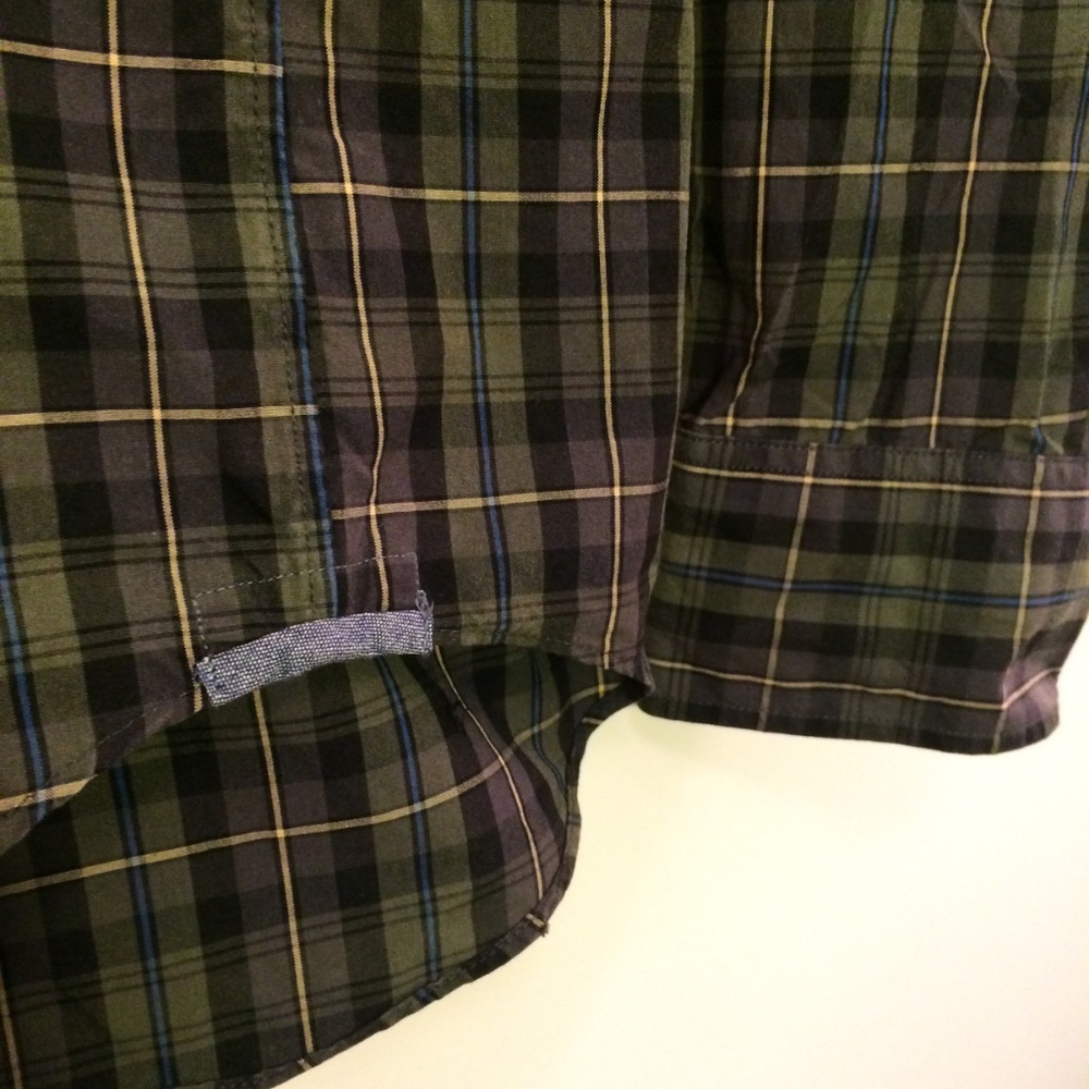 J. Crew Men's Secret Wash Shirt Green Plaid Sz M - Picture 7 of 8